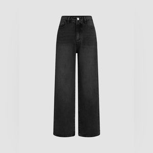 Cider wide leg black high waisted jeans